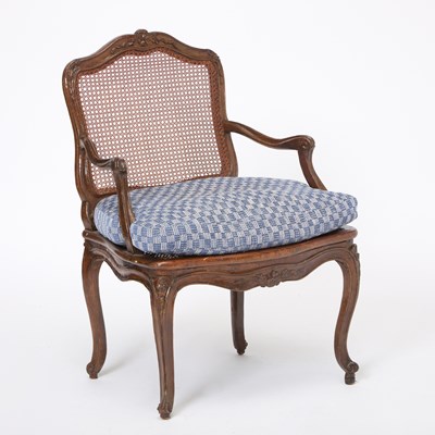 Lot 165 - Louis XV Beechwood Caned Fauteuil