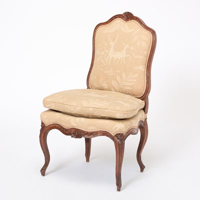 Lot 117 - Louis XV Walnut Upholstered Side Chair