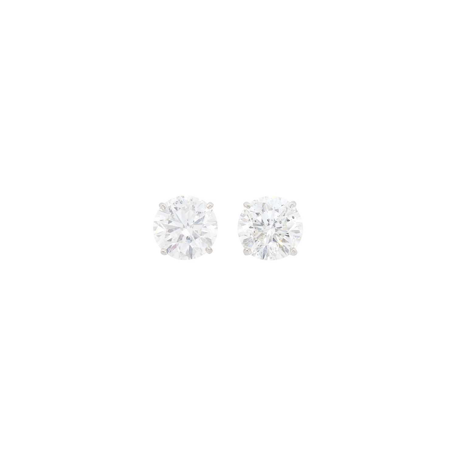 Lot 71 - Pair of White Gold and Diamond Stud Earrings