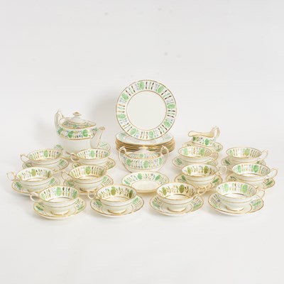 Lot 61 - Hammersley & Co. 'Palmetto' Porcelain Partial Tea Service