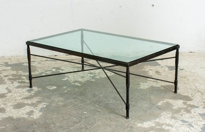 Lot 259 - Metal and Glass Low Table