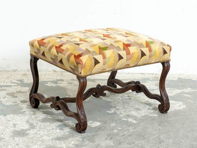 Lot 255 - Louis XV Style Upholstered Walnut Stool