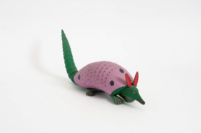Lot 105 - Manuel Jimenez Pink and Green Armadillo