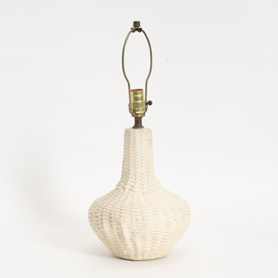 Lot 69 - Edward Zajac White Painted Ceramic Lamp