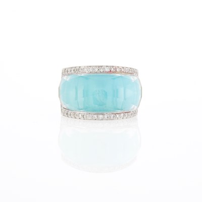 Lot 1051 - Attributed to Stephen Webster White Gold, Quartz, Turquoise and Diamond 'Crystal Haze' Ring