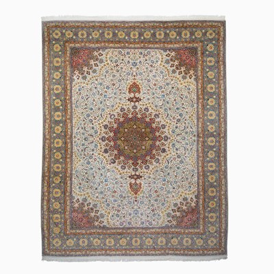 Lot 807 - Kurkwool and Silk Tabriz Carpet