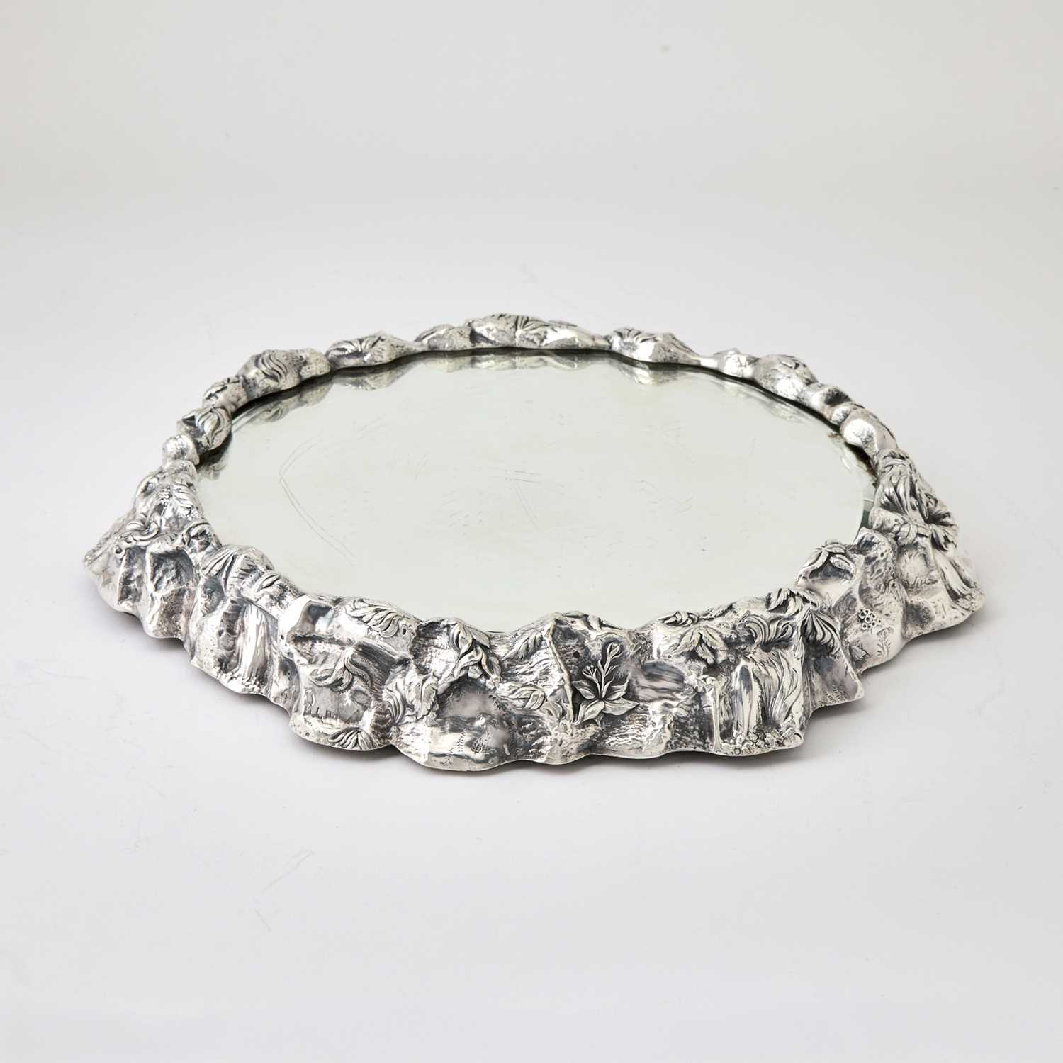 Lot 567 - English Silver Plated Mirror Plateau