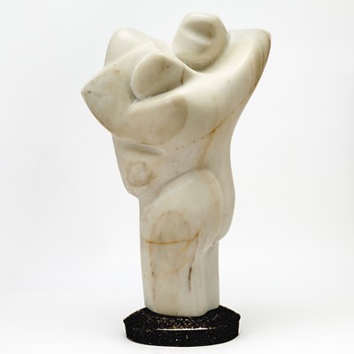 Lot 554 - Hans Schleeh Abstract Nude Carved Marble Sculpture