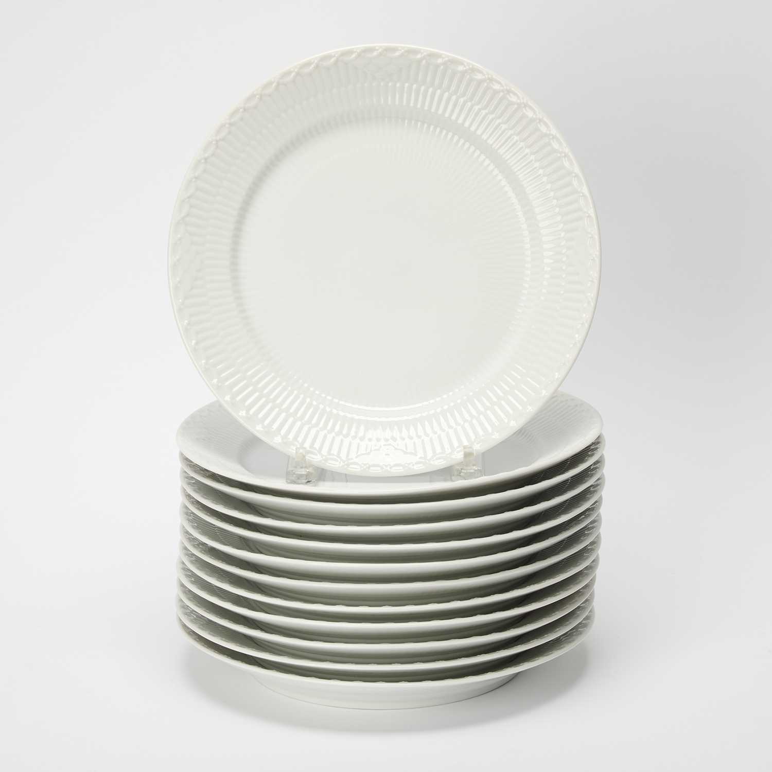 Lot 555 - Set of Twelve Royal Copenhagen Porcelain Dinner Plates