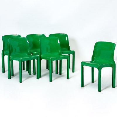 Lot 259 - Set of Six Vico Magistretti for Artemide “Selene” Side Chairs