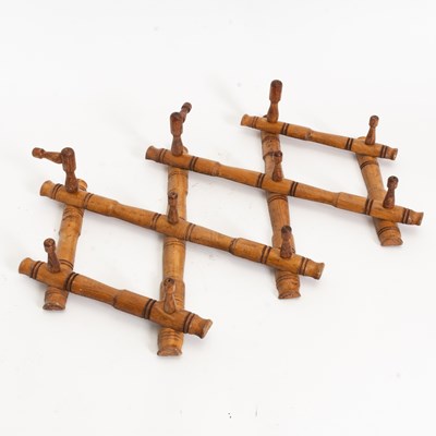 Lot 241 - Faux Bamboo Wall Mounted Extendable Coat Rack
