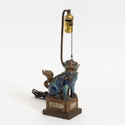 Lot 198 - Chinese Style Glazed Ceramic Foo Dog