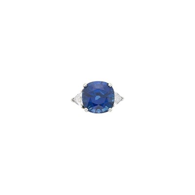 Lot 1168 - Platinum, Sapphire and Diamond Ring