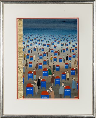 Lot 371 - Charles Elmer Martin's New Yorker cover design for tax day 1962