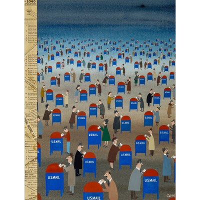 Lot 371 - Charles Elmer Martin's New Yorker cover design for tax day 1962