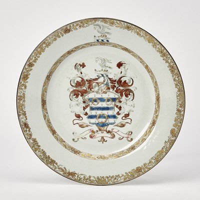 Lot 436 - Chinese Export Porcelain Armorial Dish