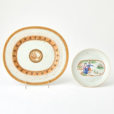 Lot 122 - Chinese Export Porcelain Reticulated Dish