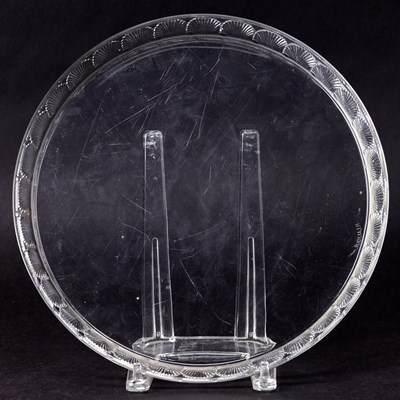 Lot 760 - R. Lalique Molded Glass "Coquelicot" Tray