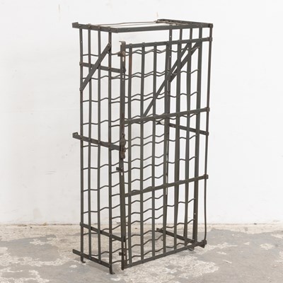 Lot 123 - French Rigidex Iron Wine Rack