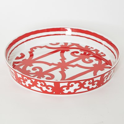 Lot 119 - Hermès Porcelain "Balcon du Guadalquivir" Pattern Circular Tray
