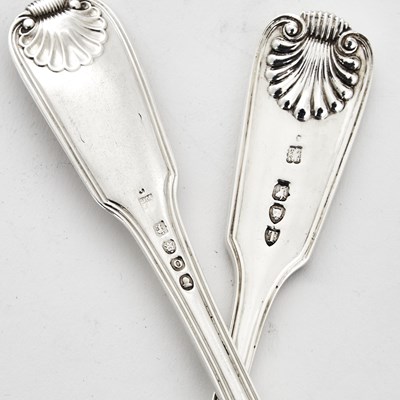Lot 66 - Victorian Sterling Silver "Thread and Shell" Pattern Part Flatware Service