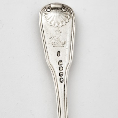 Lot 59 - Set of Eight George III Sterling Silver "Thread and Shell" Pattern Dinner Forks by Paul Storr