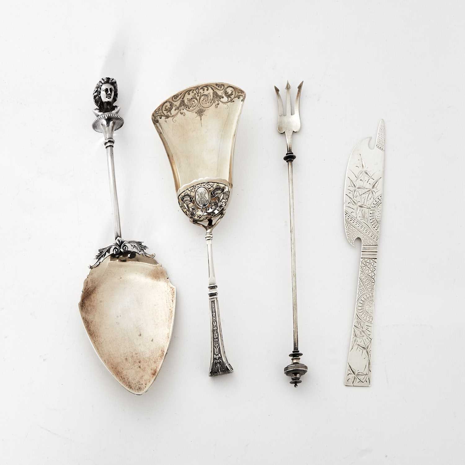 Lot 81 - Four American Sterling Silver Serving Utensils