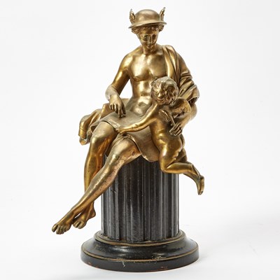 Lot 163 - French Gilt-Bronze Group of Mercury and Cupid
