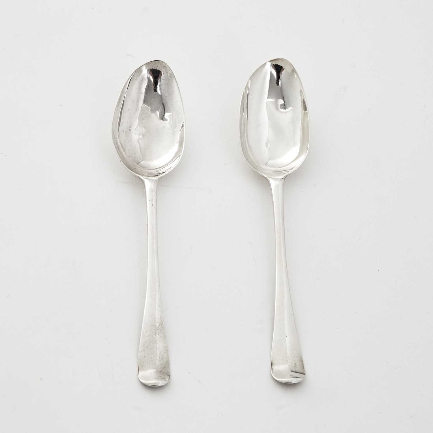 Lot 90 - Rare Pair of Charleston Colonial Silver Tablespoons