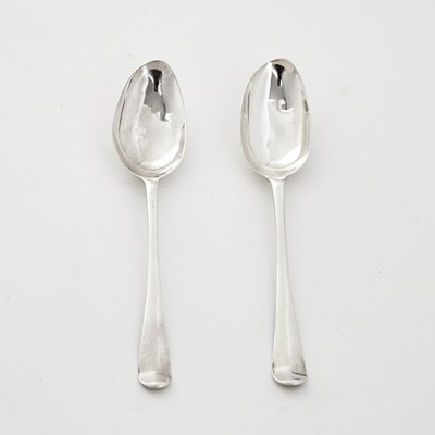 Lot 90 - Rare Pair of Charleston Colonial Silver Tablespoons