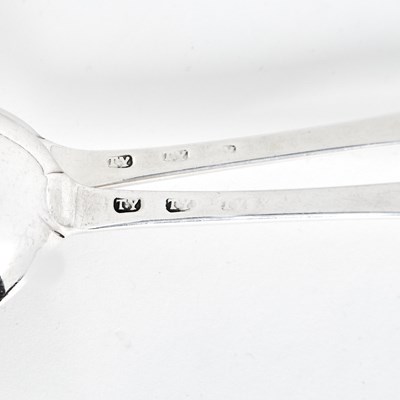 Lot 90 - Rare Pair of Charleston Colonial Silver Tablespoons