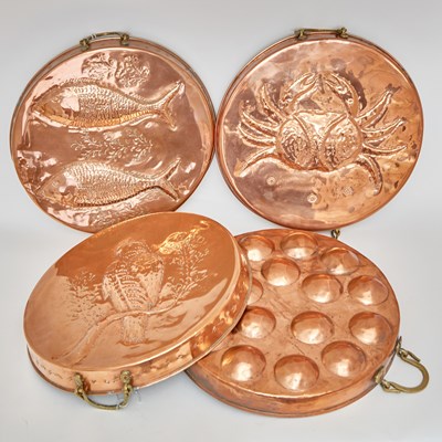 Lot 121 - Four Large Copper Moulds