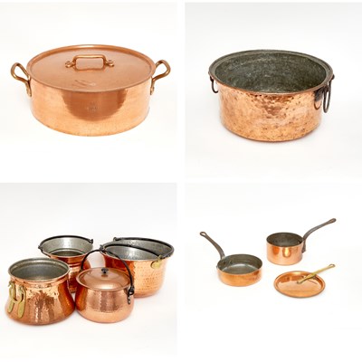 Lot 125 - Group of Hammered Copper Cookware
