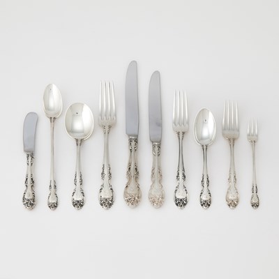 Lot 315 - Gorham Sterling Silver “Melrose” Pattern Flatware Service