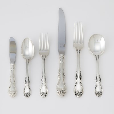 Lot 316 - Gorham Sterling Silver “Melrose” Pattern Flatware Service