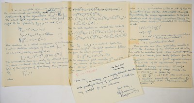 Lot 112 - Einstein discusses General Relativity and the Unified Field Theory