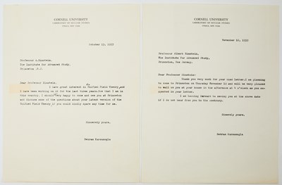 Lot 113 - A letter from Einstein to a fellow physicist