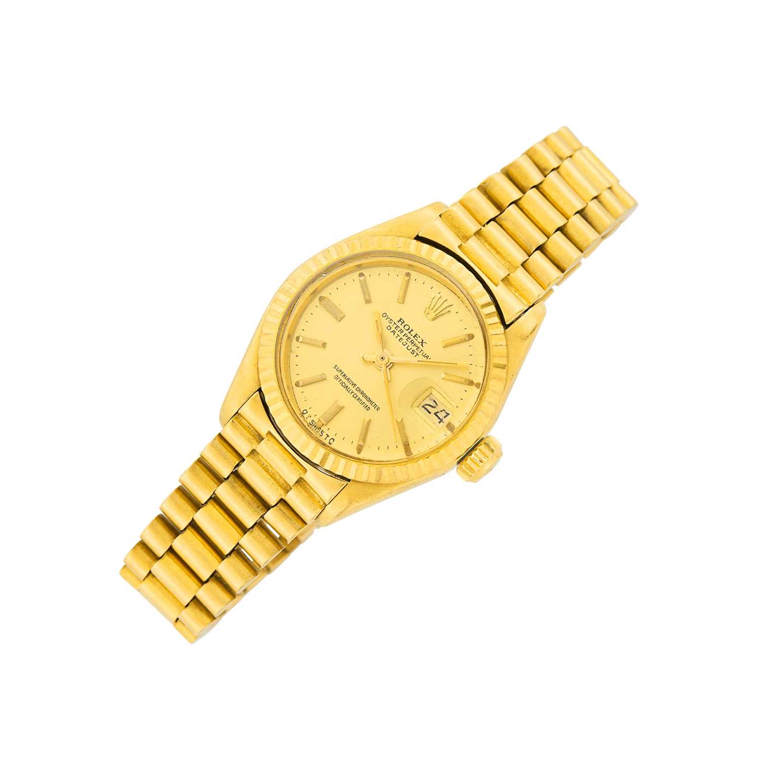 Lot 11 - Rolex Gold 'Datejust' Wristwatch, Ref. 6917
