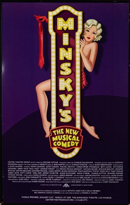 Lot 22 - A poster and towel for the Minsky's musical
