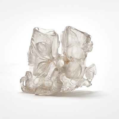 Lot 33 - A Chinese Rock Crystal Brush Pot