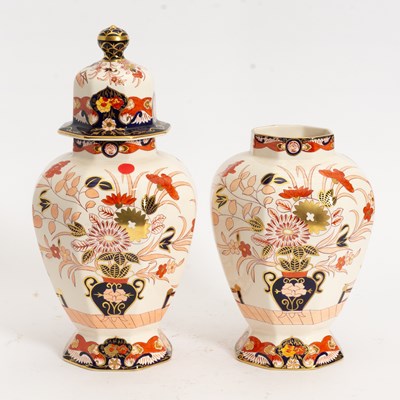 Lot 142 - Pair of Mason's Ironstone Imari Vases