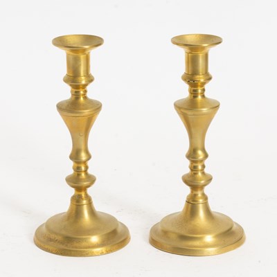 Lot 143 - Pair of Brass Candlesticks