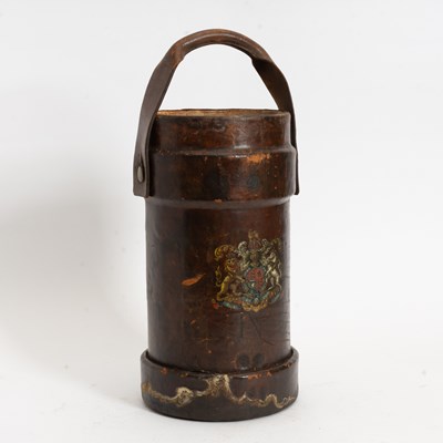 Lot 146 - English Leather Fire Bucket