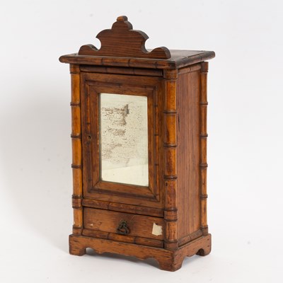 Lot 200 - Miniature Faux Bamboo Armoire