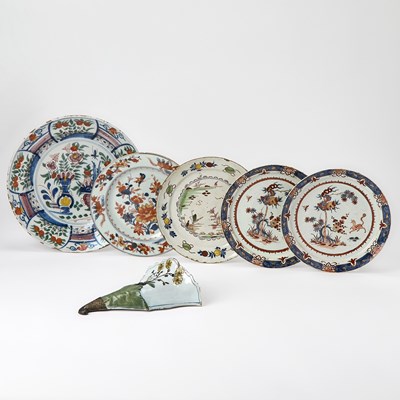 Lot 395 - Group of Delft Table Polychrome Articles