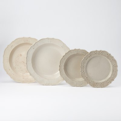 Lot 386 - Four Salt-Glazed Stoneware Plates