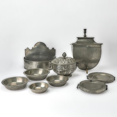 Lot 371 - Group of Pewter Articles