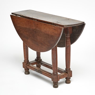 Lot 372 - English Oak and Walnut Gate-Leg Table