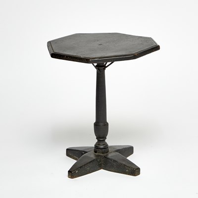 Lot 354 - Black Painted Cross-Base Candlestand