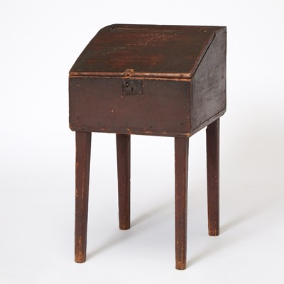 Lot 389 - Painted Pine School Desk